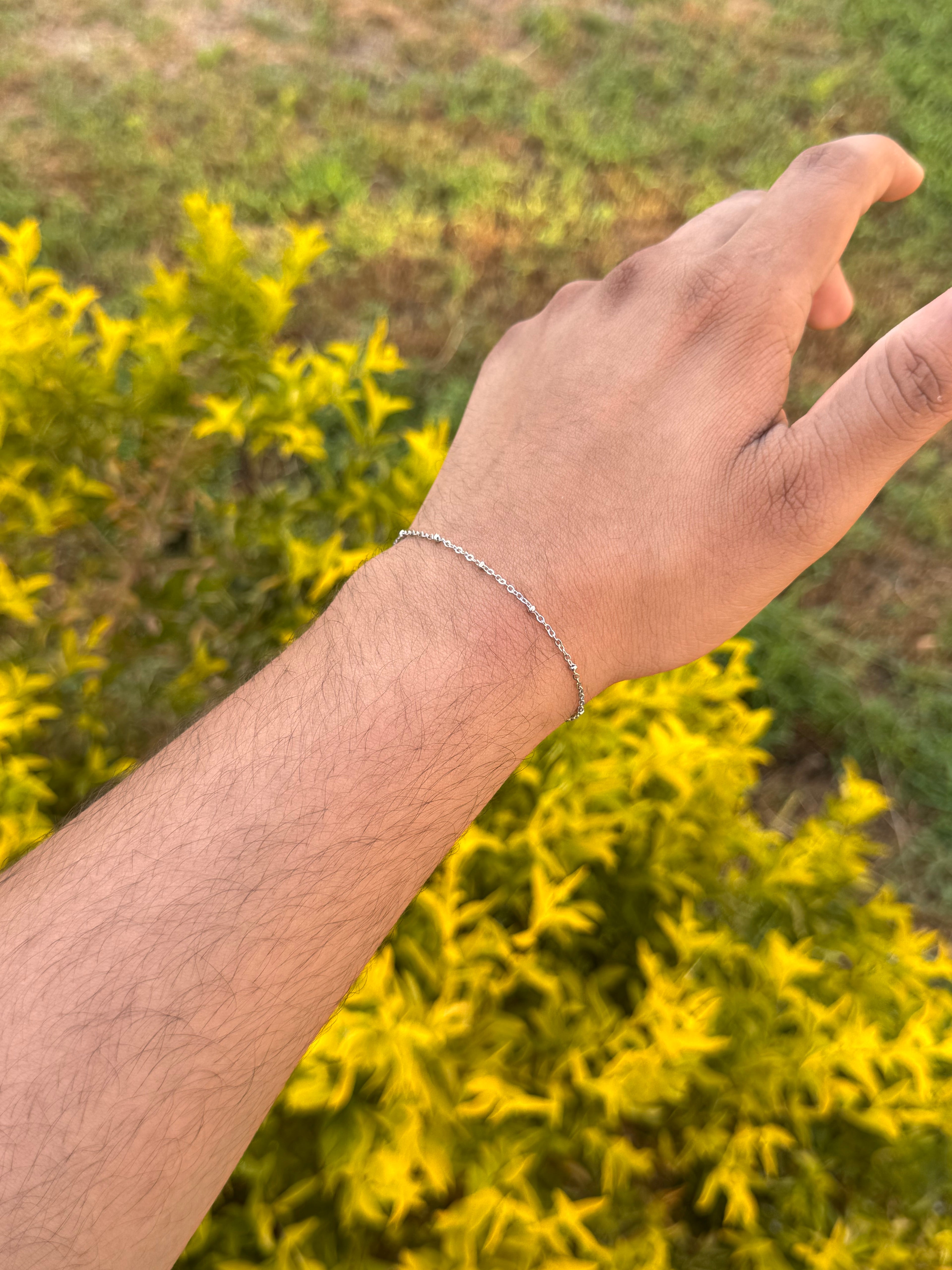 Silver stainless steel bracelet