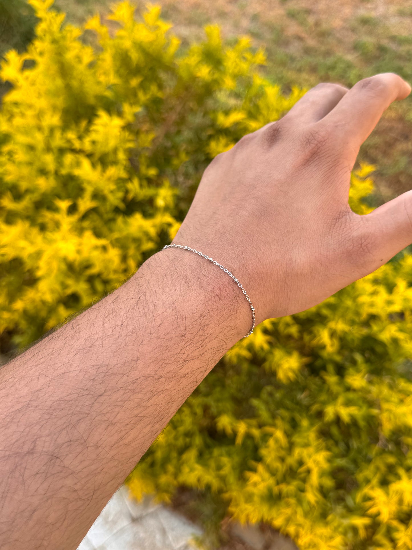 Silver stainless steel bracelet