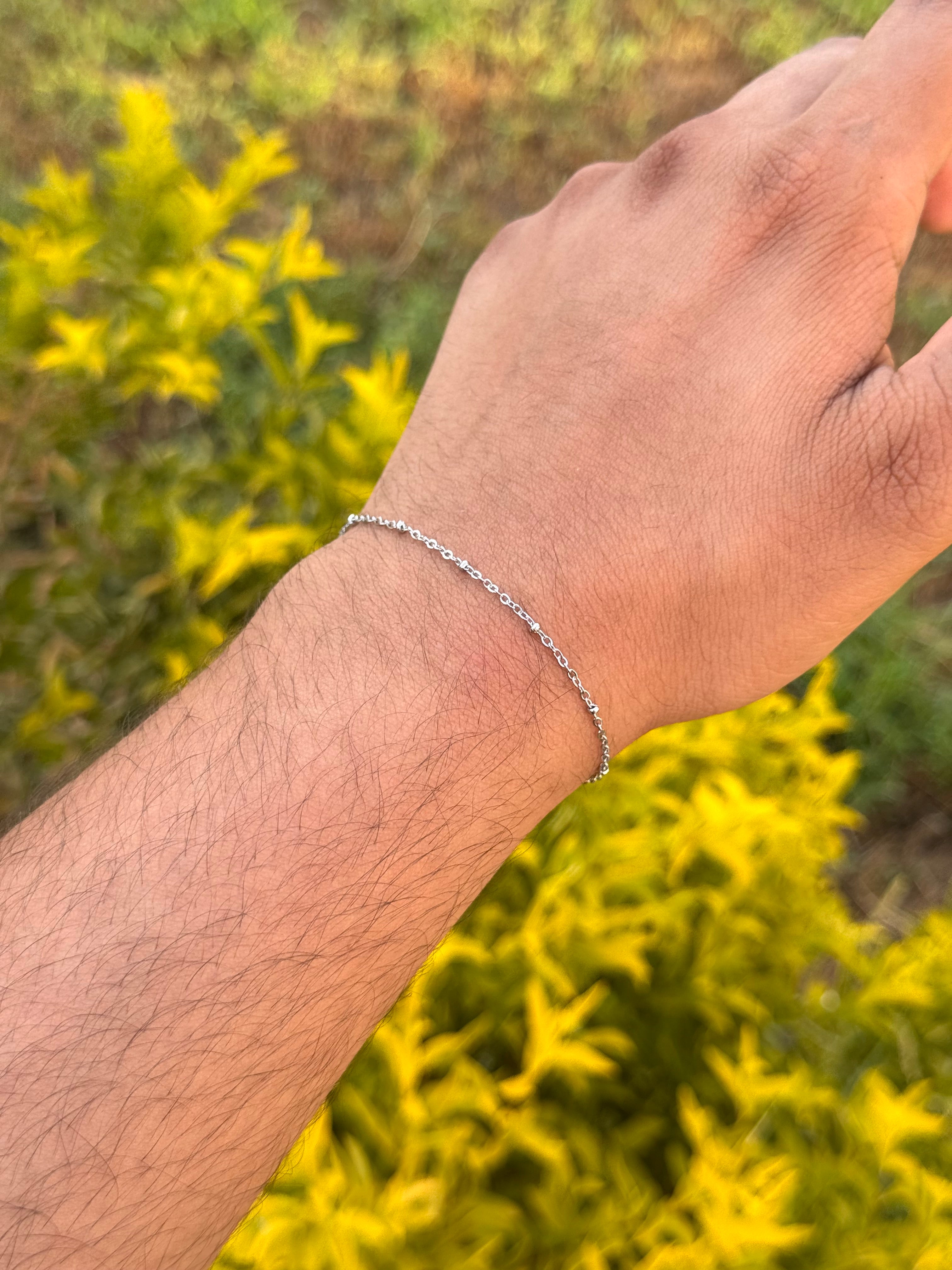 Silver stainless steel bracelet