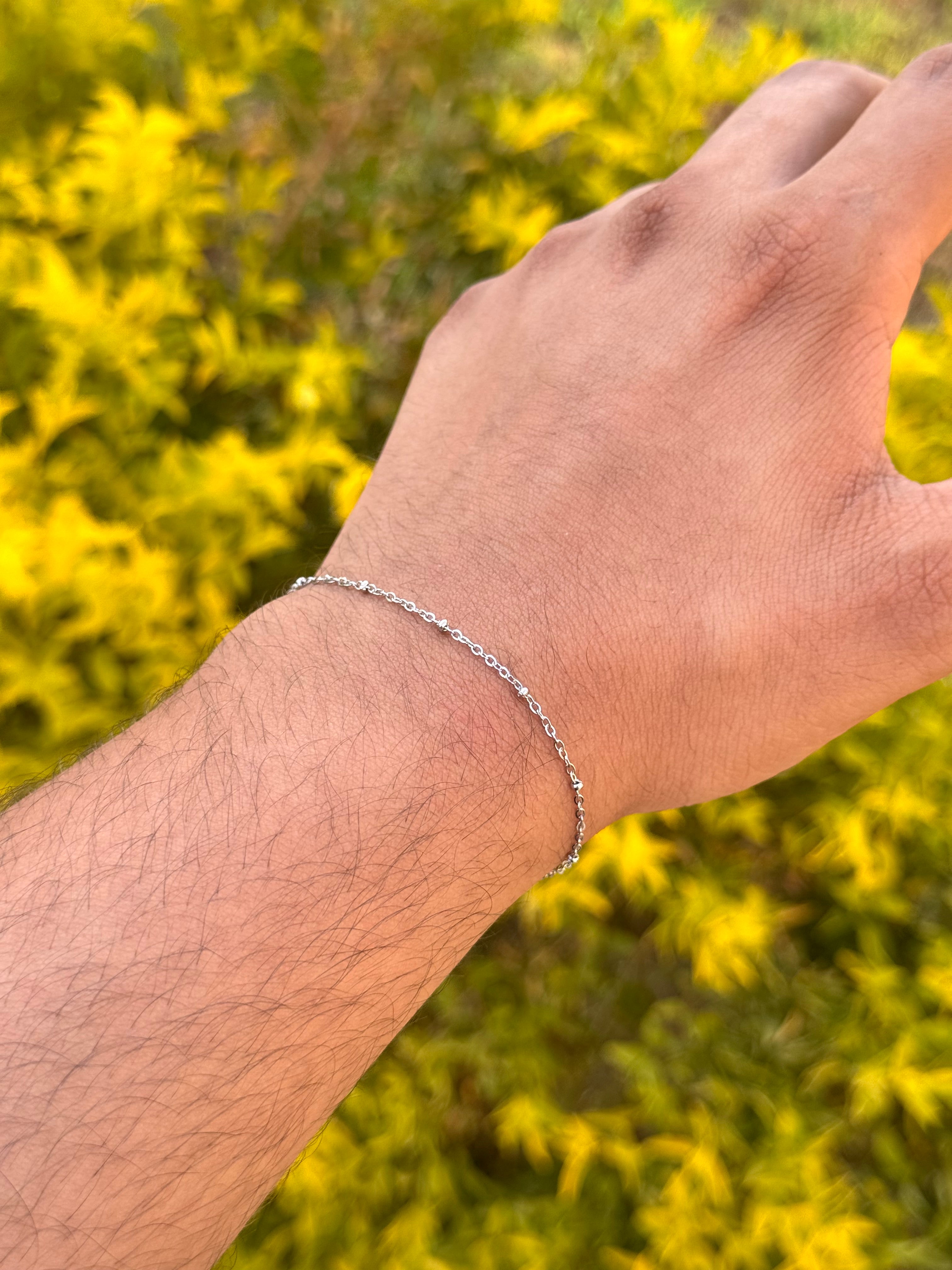 Silver stainless steel bracelet